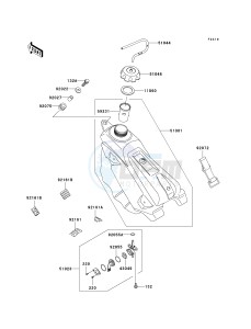 KX 125 M (M1) drawing FUEL TANK