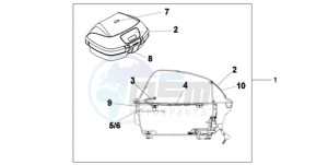 CBF1000T9 UK - (E / ABS MKH) drawing 45L TOP BOX T TYPE FOP ONLY