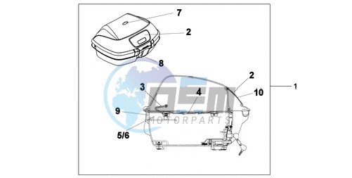 45L TOP BOX T TYPE FOP ONLY