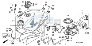 CB600F9 Europe Direct - (ED) drawing FUEL TANK