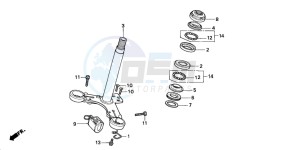 CG125 drawing STEERING STEM