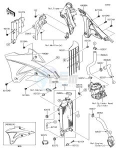 KX85-II KX85DEF EU drawing Radiator