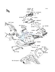 NINJA_ZX-10R_ABS ZX1000KEF FR XX (EU ME A(FRICA) drawing Rear Fender(s)