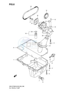 GSX-R750 (E3-E28) drawing OIL PAN - OIL PUMP