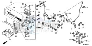 TRX420FA6G TRX420 Europe Direct - (ED) drawing FR. BRAKE MASTER CYLINDER