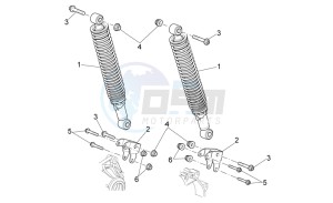 Scarabeo 400-492-500 Light drawing Rear Shock absorber