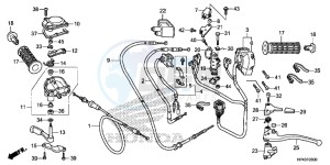 TRX420FPED TRX420 Europe Direct - (ED) drawing HANDLE LEVER/SWITCH/CABLE