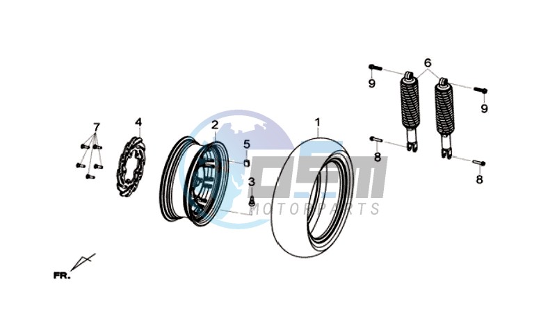 REAR WHEEL - SHOCK ABSORBERS