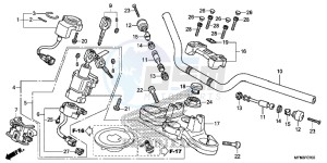 CB1000RAF CB1000R 2ED - (2ED) drawing HANDLE PIPE/TOP BRIDGE