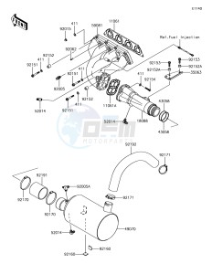 JET SKI STX-15F JT1500AHF EU drawing Muffler(s)