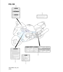 GSX1300R drawing LABEL (GSX1300RL1 E24)