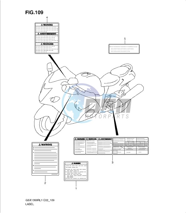 LABEL (GSX1300RL1 E24)