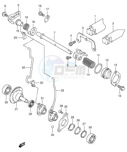 RM125 (E3-E28) drawing EXHAUST VALVE (MODEL K1 K2)