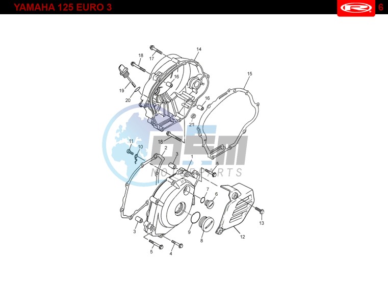 ENGINE COVERS  Yamaha 125 4t Euro 3