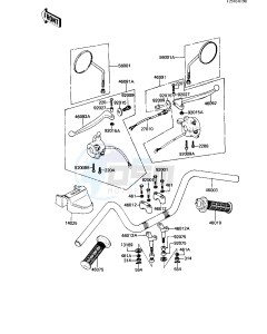 KZ 250 W [LTD BELT] (W1) [LTD BELT] drawing HANDLEBAR