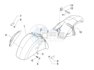 GTS 300 ie USA drawing Wheel housing - Mudguard