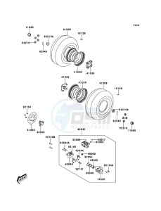 KVF300 KVF300CDF EU drawing Rear Hub