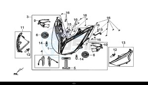 GTS 300I ABS (LN30W9-EU) (L7-M0) drawing HEAD LIGHT / GTS 300I ABS (LN30W9-EU) (L7-M0)