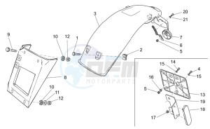 Breva IE 750 drawing Rear body - Mudguard