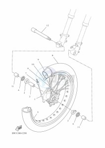 XTZ690D TENERE 700 WORLD RAID (BAG1) drawing FRONT WHEEL