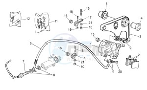 V7 Racer 750 drawing Rear brake caliper