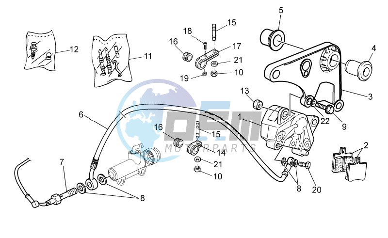 Rear brake caliper