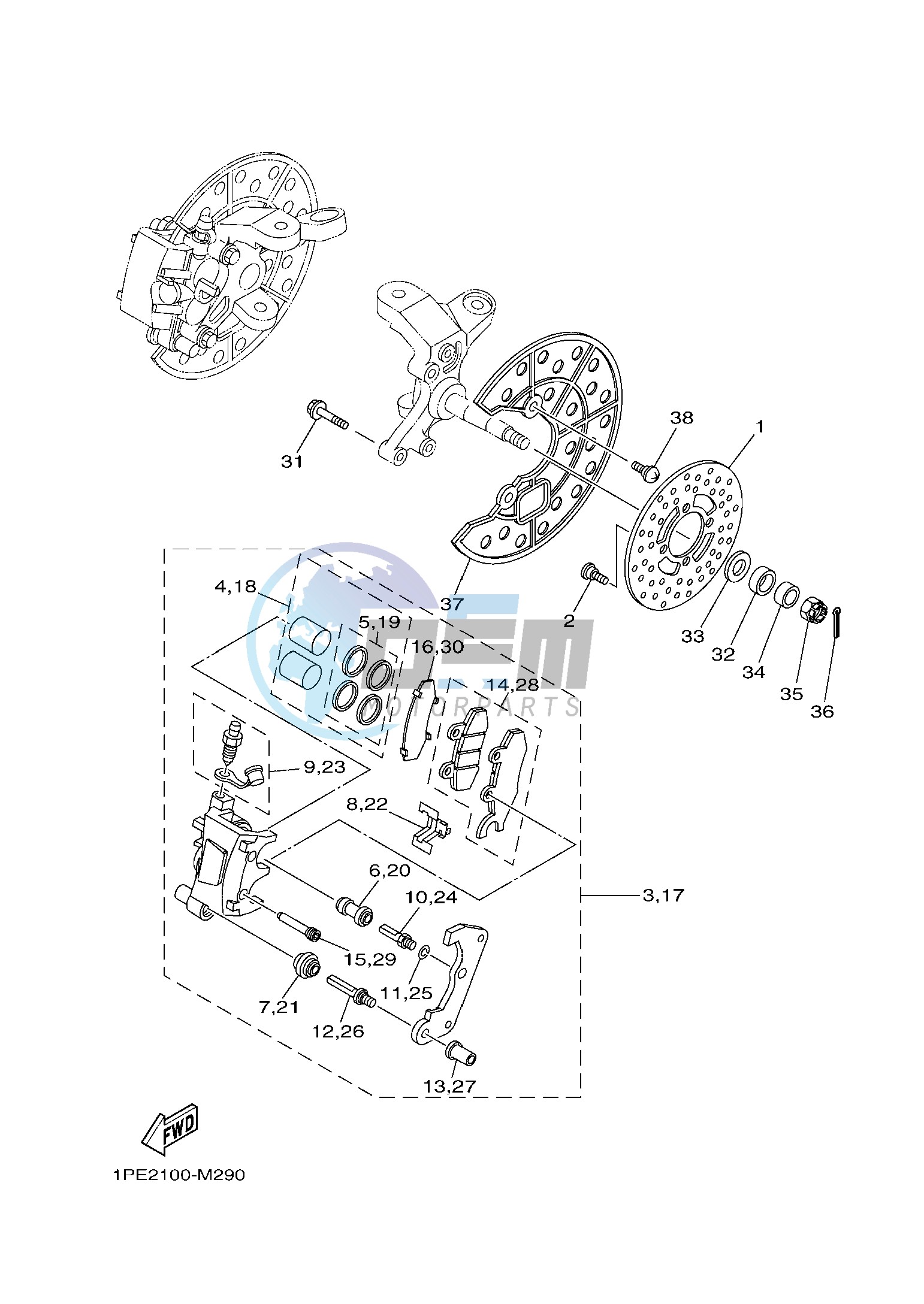 FRONT BRAKE CALIPER