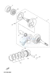 NS50F AEROX 4 (1GB1 1GB1 1GB1 1GB1 1GB1) drawing CRANKSHAFT & PISTON