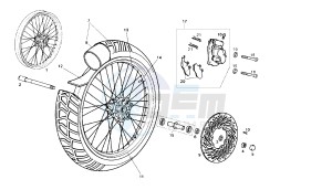 CROSS CITY - 125 CC 4T EU3 drawing FRONT WHEEL