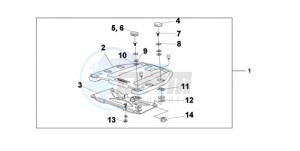 XL700VA9 Europe Direct - (ED / ABS SPC) drawing TOP BOX BRACKET