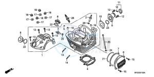 CRF230F9 Australia - (U) drawing CYLINDER HEAD COVER/ CYLINDER HEAD