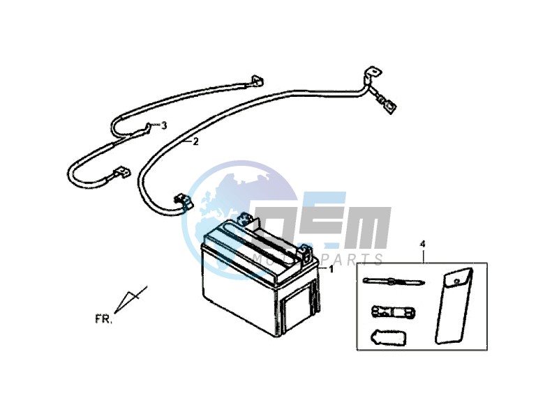 BATTERY - TOOL BOX / X'PRO 50 (45 KM/H) (AE05W4-EU) (L4-M1)