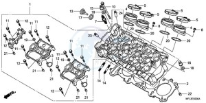 CBR1000RA9 U / ABS MME SPC drawing CYLINDER HEAD