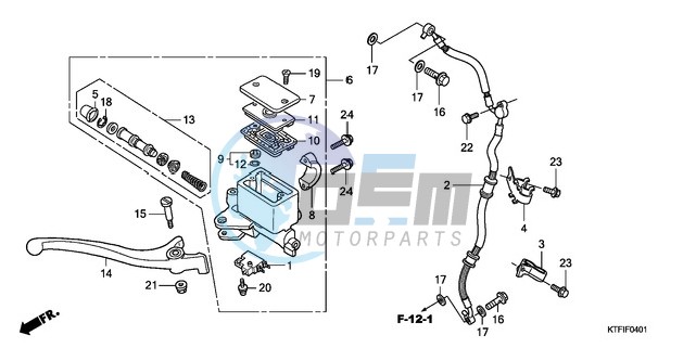 FR. BRAKE MASTER CYLINDER (SH1259/1509)