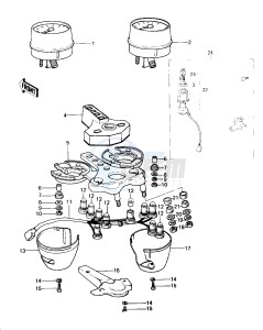 KZ 650 C [CUSTOM] (C1-C3) [CUSTOM] drawing METERS_IGNITION SWITCH