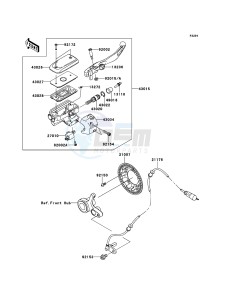 VN1700_VOYAGER_CUSTOM_ABS VN1700KBF GB XX (EU ME A(FRICA) drawing Front Master Cylinder