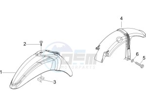 Liberty 125 4t ptt (I) Italy drawing Wheel housing - Mudguard