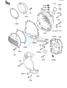 ZX 600 C [NINJA 600R] (C1-C2) [NINJA 600R] drawing ENGINE COVER-- S- -