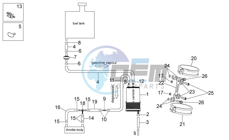 Fuel vapour recover system