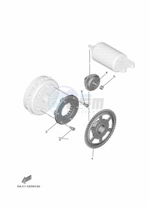 YXF1000EW YX10FRPAN (B4JA) drawing STARTER CLUTCH