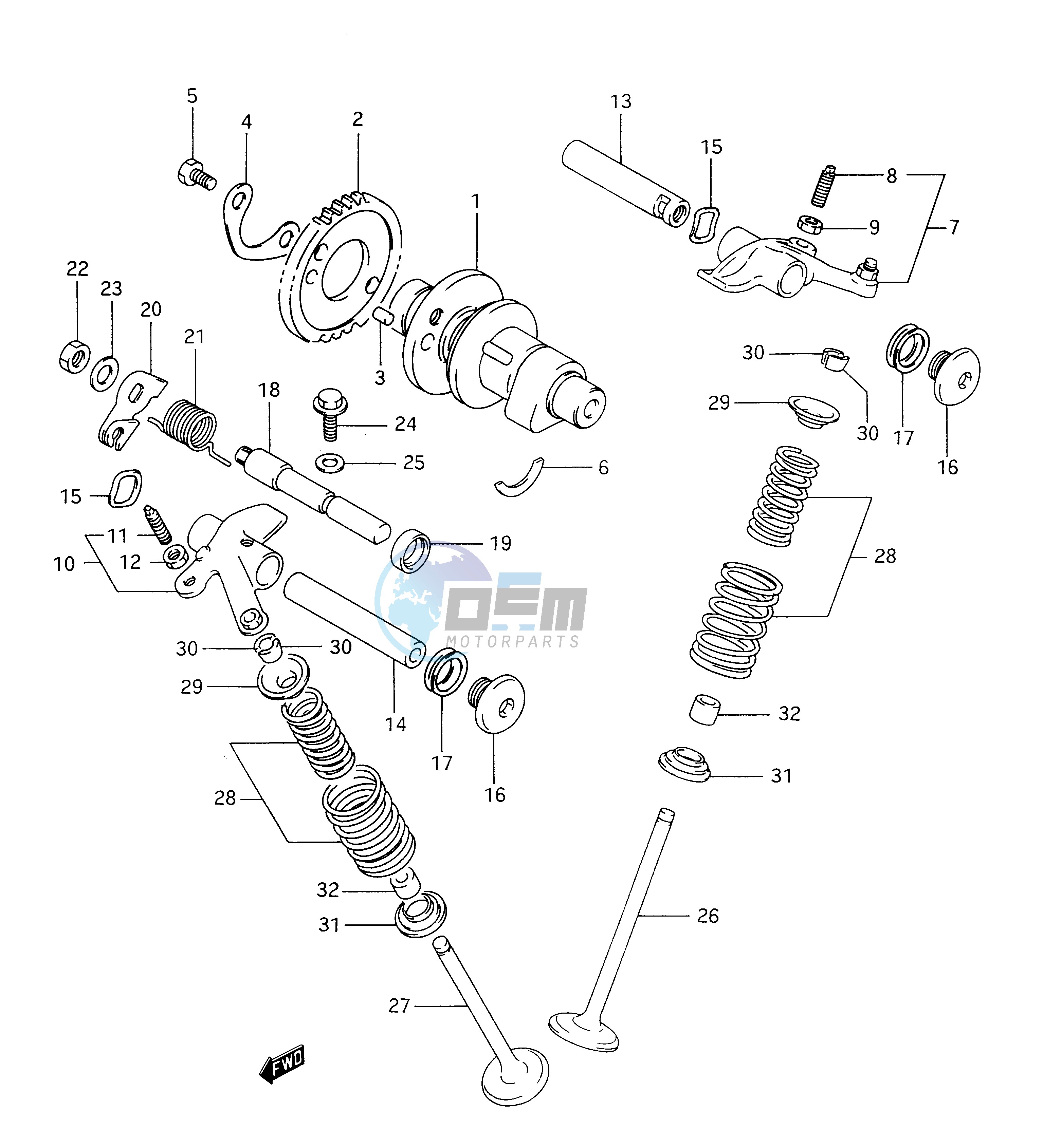 CAM SHAFT - VALVE (MODEL R)