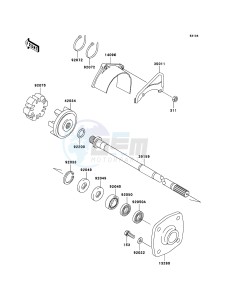 JET SKI 800 SX-R JS800A8F FR drawing Drive Shaft