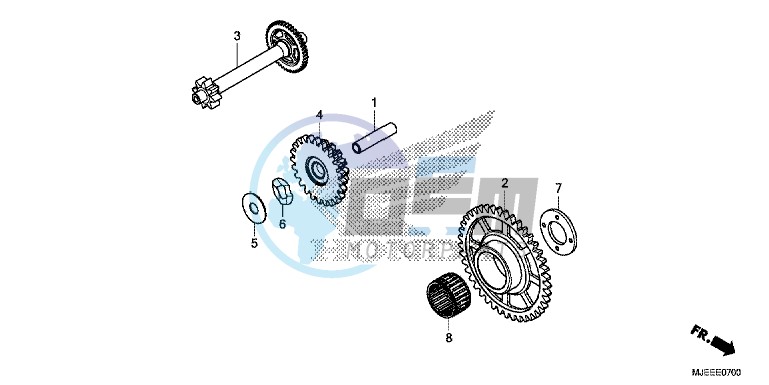 STARTING DRIVEN GEAR