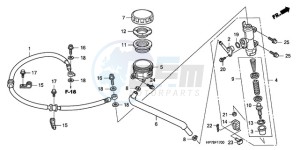 TRX420FA9 Australia - (U) drawing RR. BRAKE MASTER CYLINDER