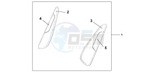 ST1300AC Pan Europoean -ST1300 CH drawing KNEE PAD SET