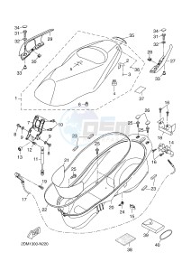 YPR125RA XMAX 125 ABS EVOLIS 125 ABS (2DM4) drawing SEAT