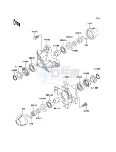 KLF300 KLF300-B18 EU GB drawing Front Hub