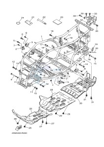 YFM700FWBD YFM70KPSH KODIAK 700 EPS SPECIAL EDITION (B329) drawing FRAME