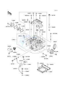 KLX 250 T [KLX250S] (T8F) T9F drawing CYLINDER HEAD