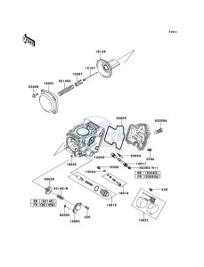 KFX700 KSV700A6F EU drawing Carburetor Parts